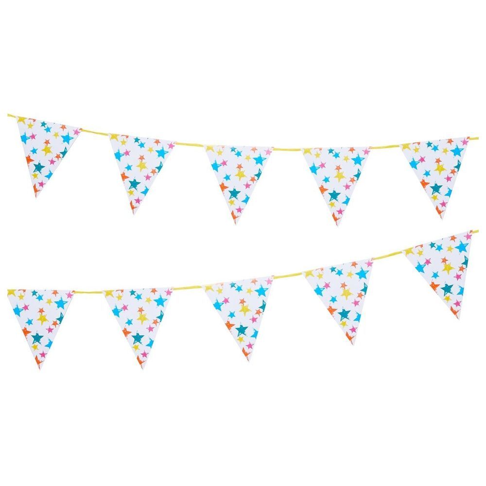 Talking Tables - Birthday Brights Star Bunting 12 Flags - 3m