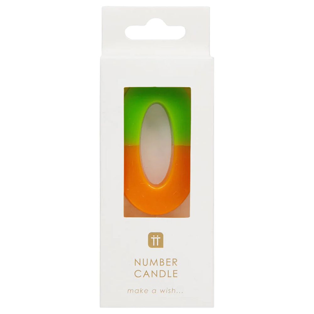 Talking Tables - We Heart Birthdays Candle - 0 - Orange