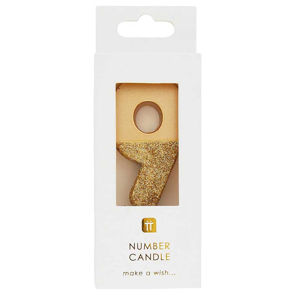 Talking Tables - We Heart Birthdays Glitter Number Candle 9 - Gold