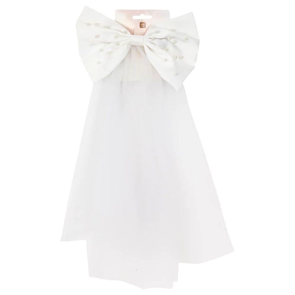 Talking Tables - Blossom Girls Pearl Bow & Veil - White