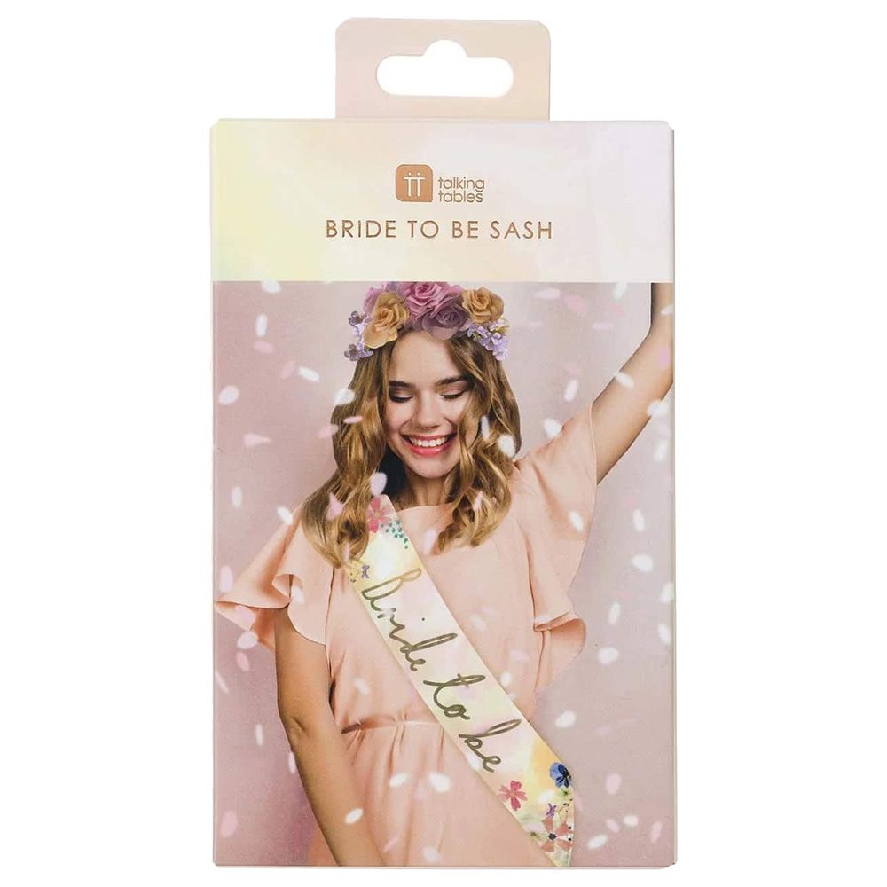 Talking Tables - Blossom Girls Bride To Be Sash w/ Ribbon Ties