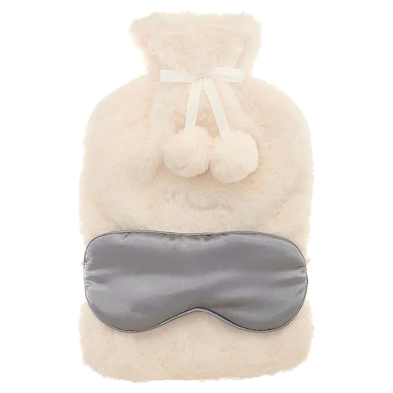 Aroma Home - Faux Fur Range Hwb And Satin Eye Mask - Cream