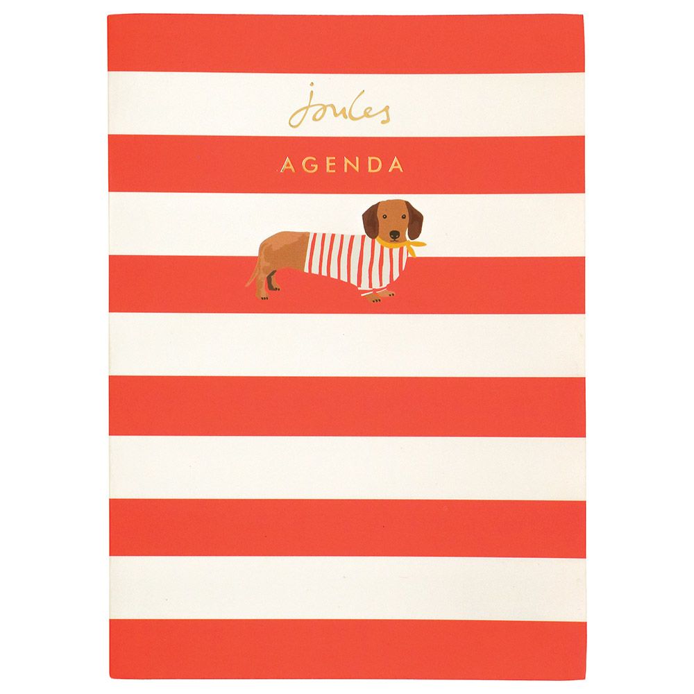 Joules - B6 Undated Agenda - White/Red