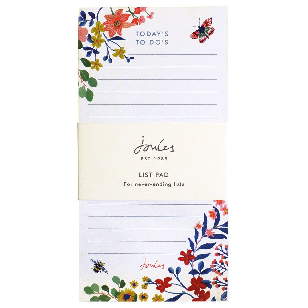 Joules - Floral Print List Pad