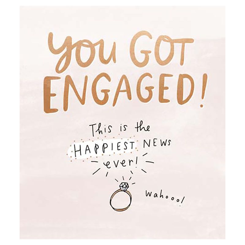 بيجمينت - بطاقة إهداء - You Got Engaged Happiest News Ever