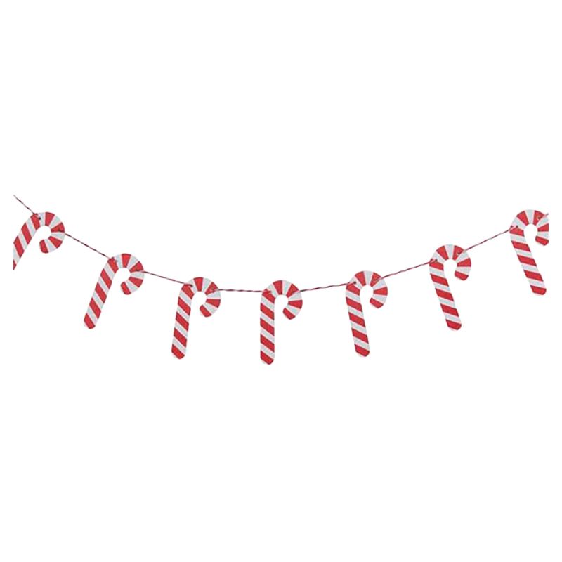 Ginger Ray - Candy Cane Wooden Bunting - Red/White