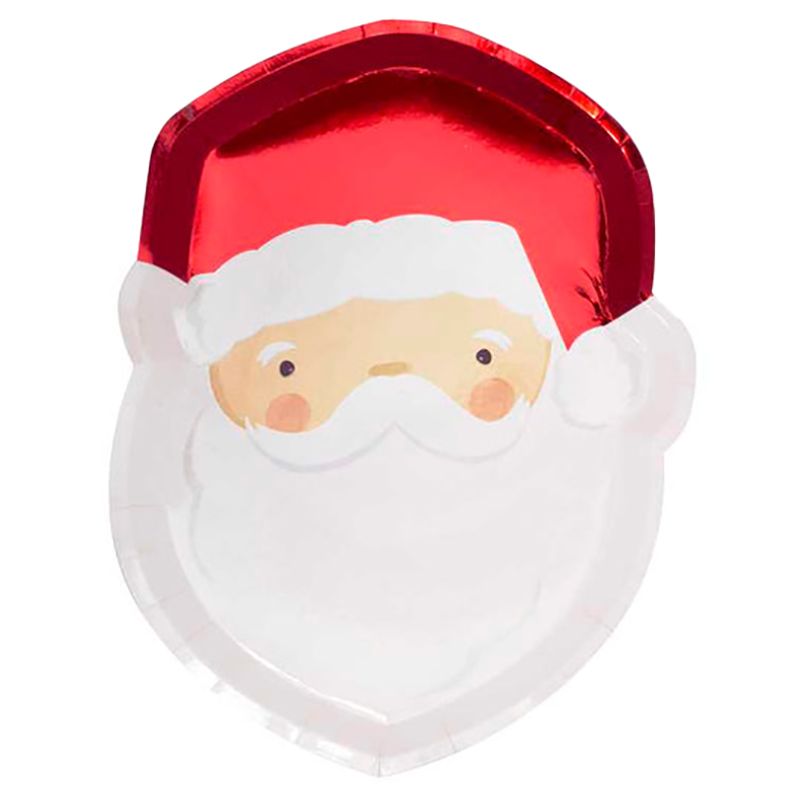 Ginger Ray - Santa Shaped Paper Plates - 8pcs