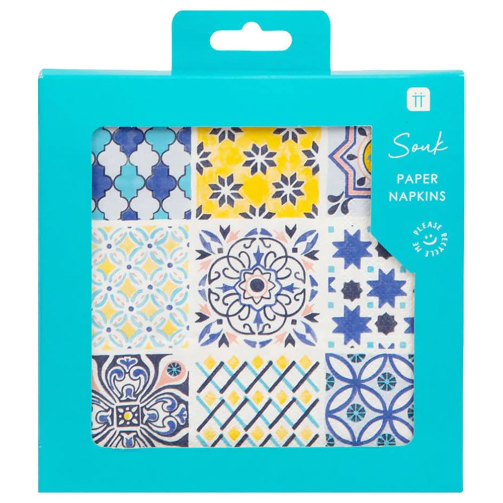 Talking Tables - Souk Napkins - Blue - 33cm - 21pcs