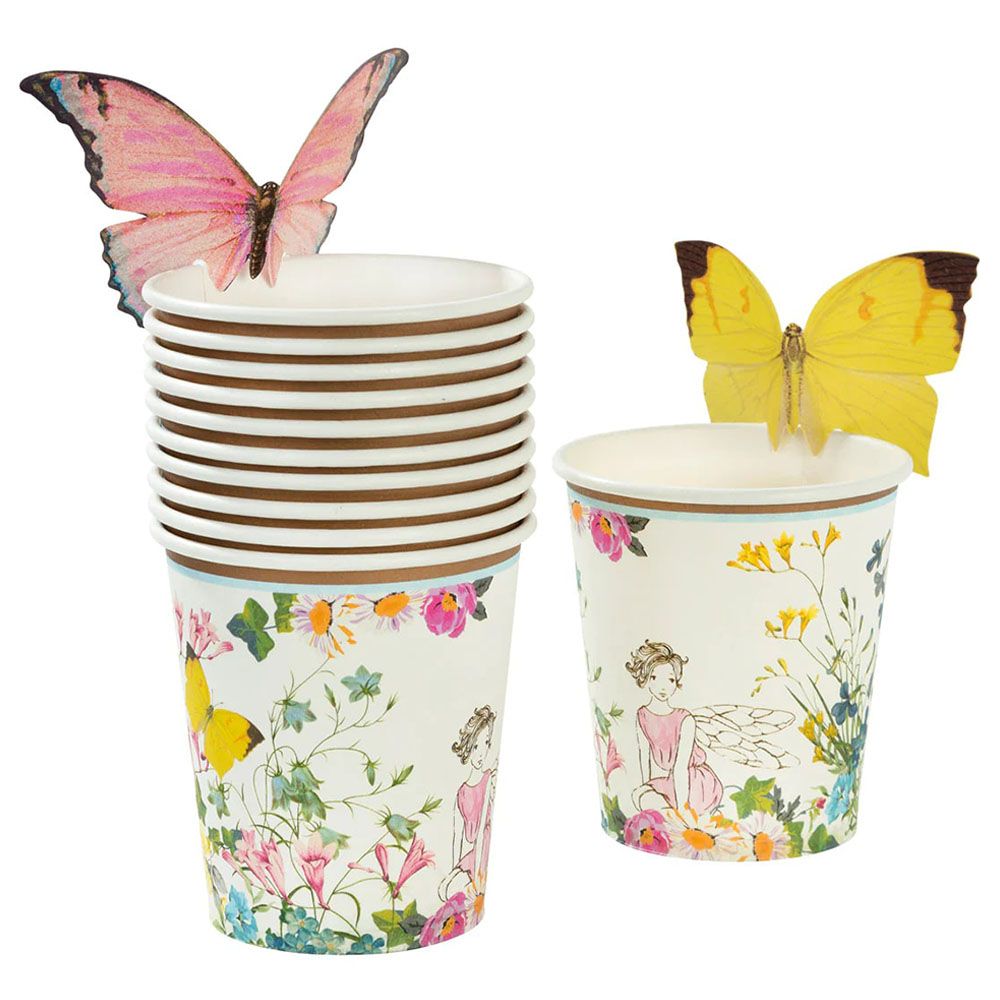 Talking Tables - Truly Fairy Cups w/ Butterfly Topper - 7Oz - 12pcs