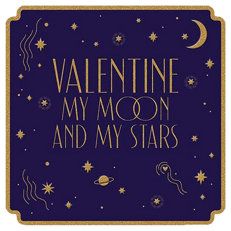 Fox & Butler - Valentine Moon & Stars Card