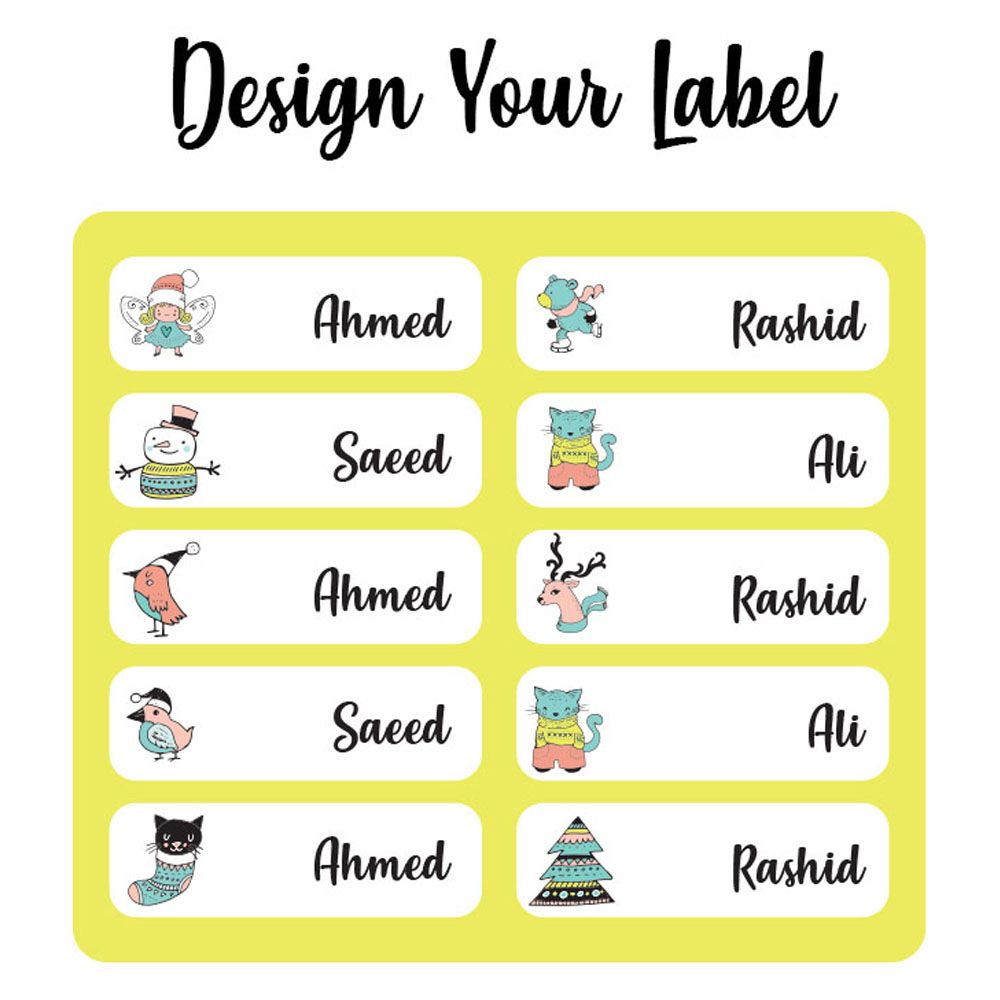 Printshop - Waterproof Personalised Labels - Pack of 84 - Angel