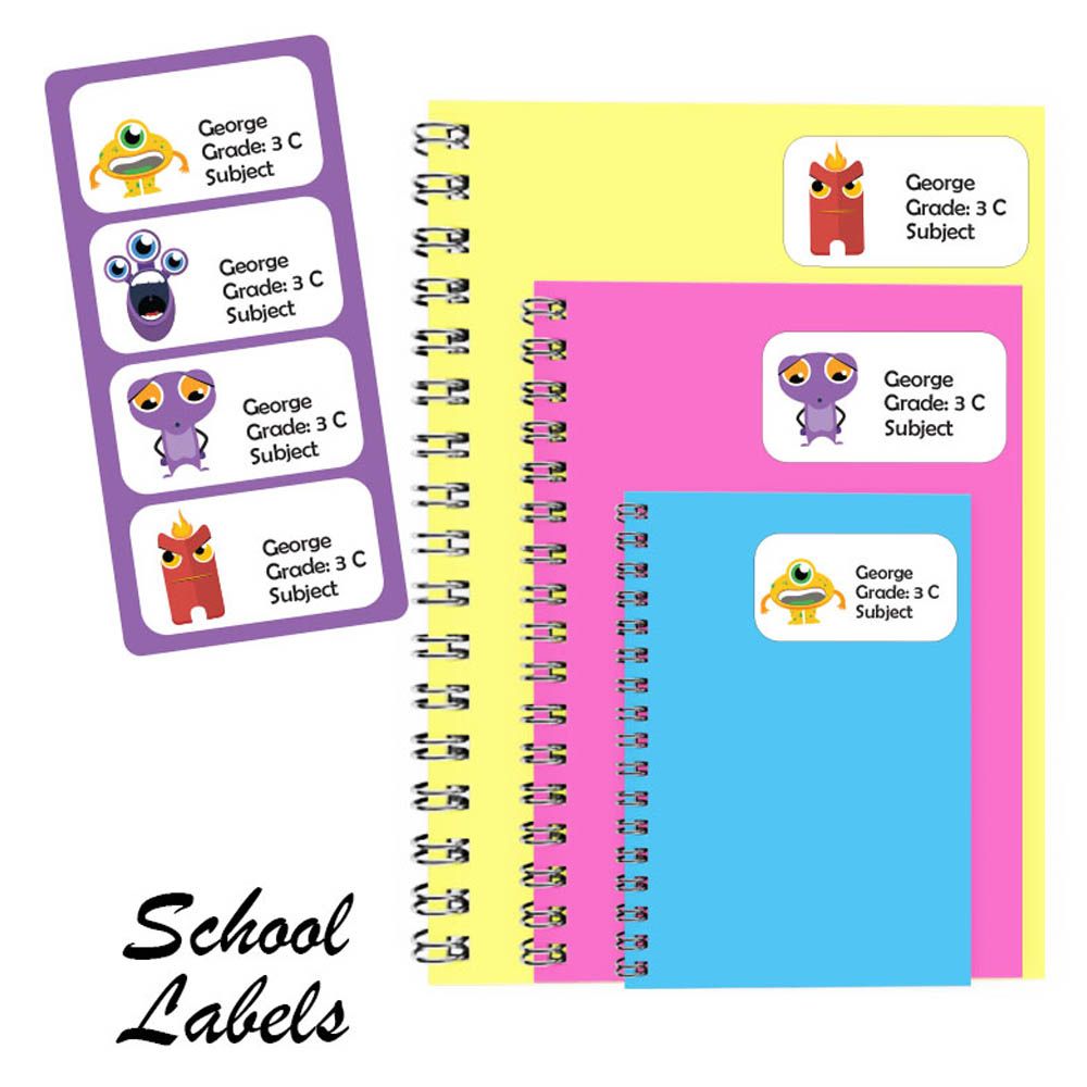 Printshop - Personalised Multi Purpose Labels Pack of 30 Monster