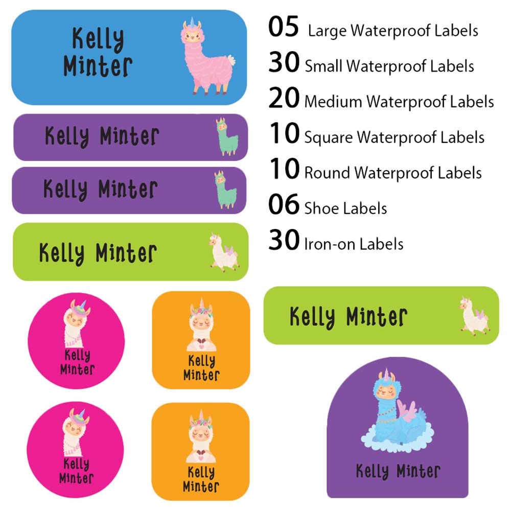 My Labels - Shoe & Iron On Waterproof Labels - Colorful Sheep