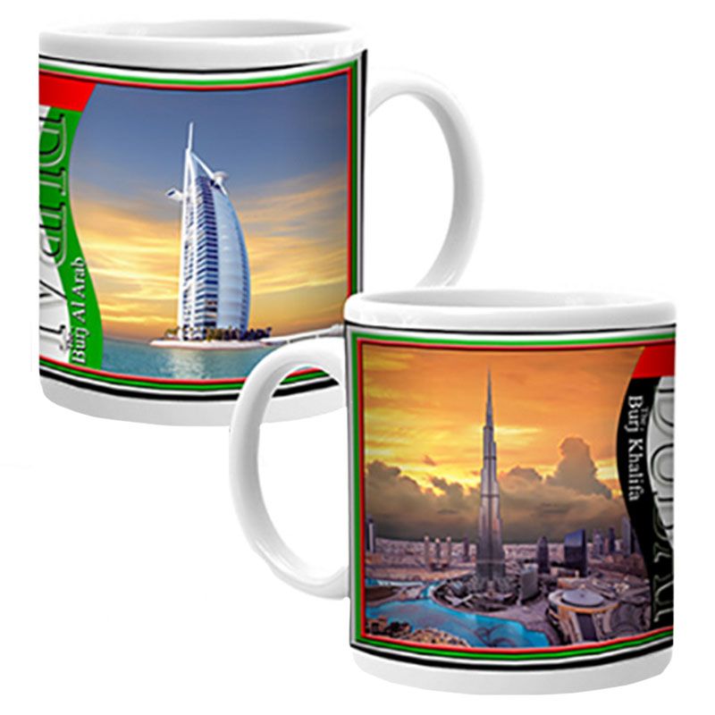 Ajooba - Dubai Souvenir Mug Burj Khalifa Burj Al Arab 01