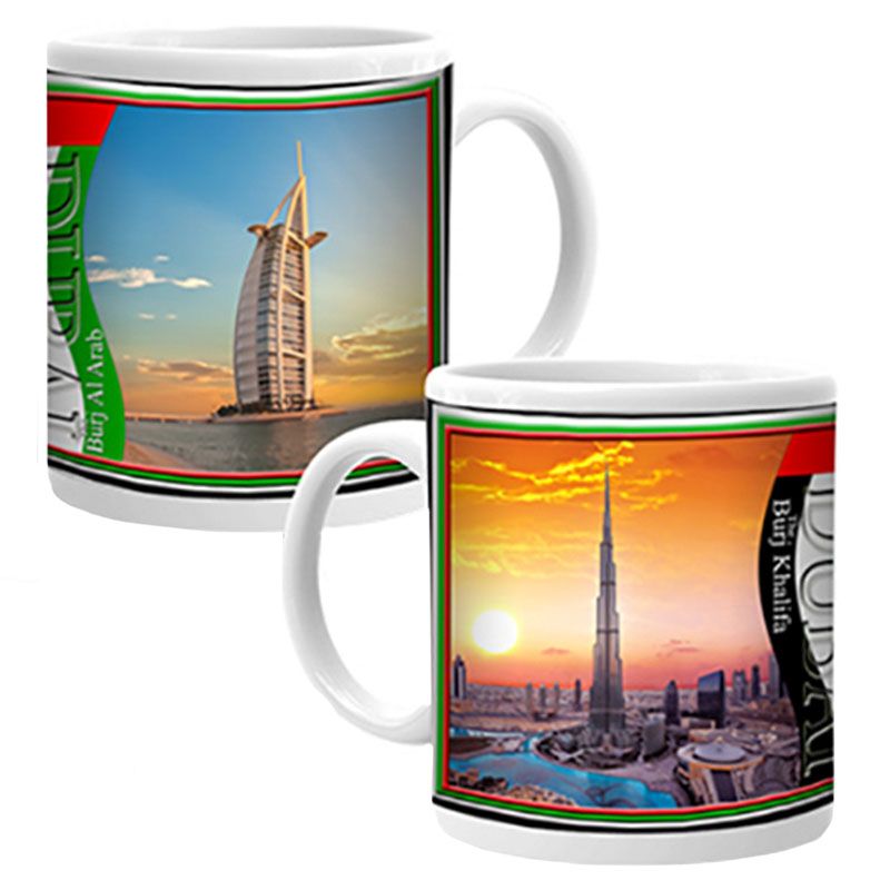 Ajooba - Dubai Souvenir Mug Burj Khalifa Burj Al Arab 02