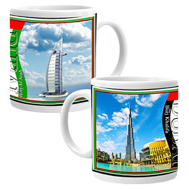 Ajooba - Dubai Souvenir Mug Burj Khalifa Burj Al Arab 08