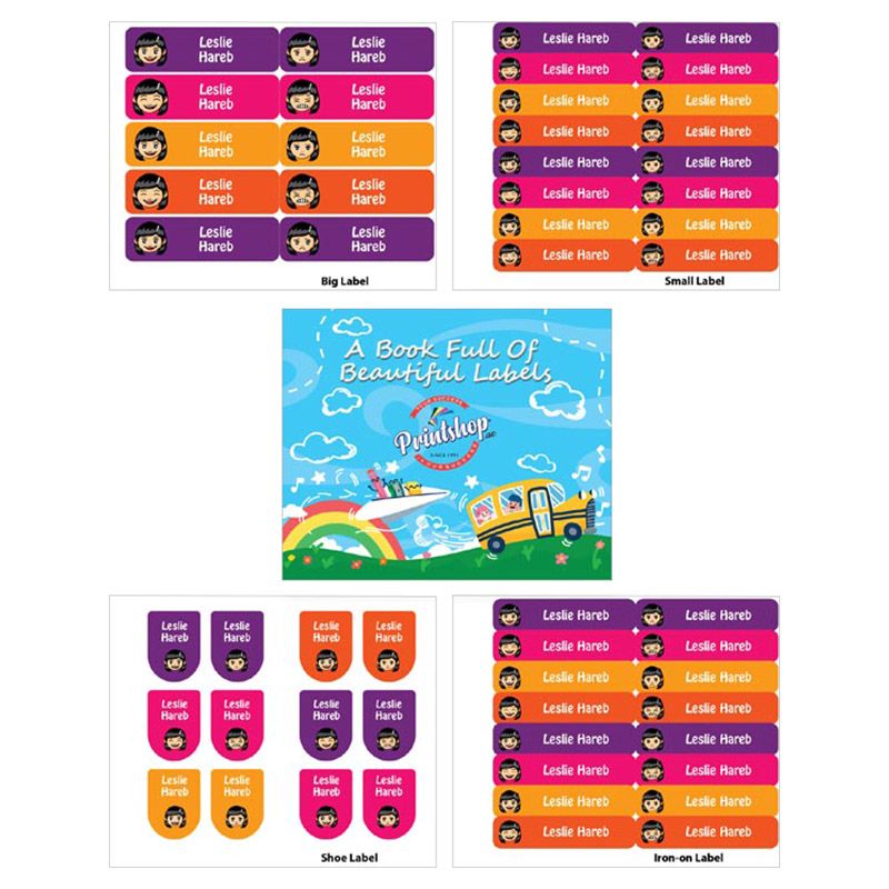 Printshop - Personalised Waterproof Labels Set - Girl 3