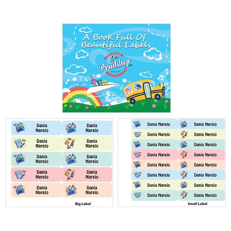 Printshop - Personalised Labels - School Materials - 26pcs