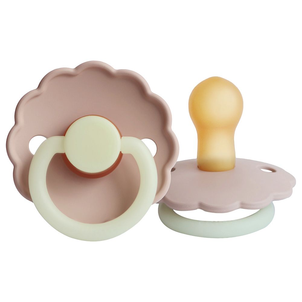 FRIGG - Daisy Night Latex Pacifier 0-6M S1 - Blush Night