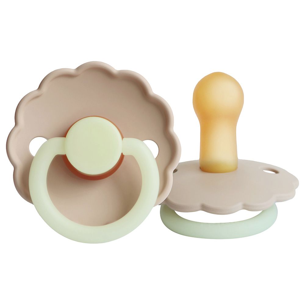 FRIGG - Daisy Night Latex Pacifier 0-6M S1 - Croissant Night