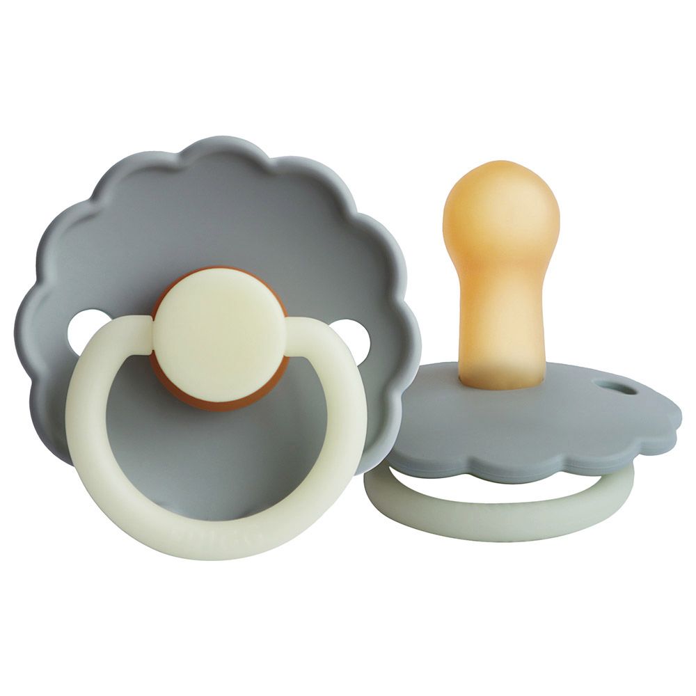 FRIGG - Daisy Night Latex Pacifier 6-18M S2 - French Gray Night