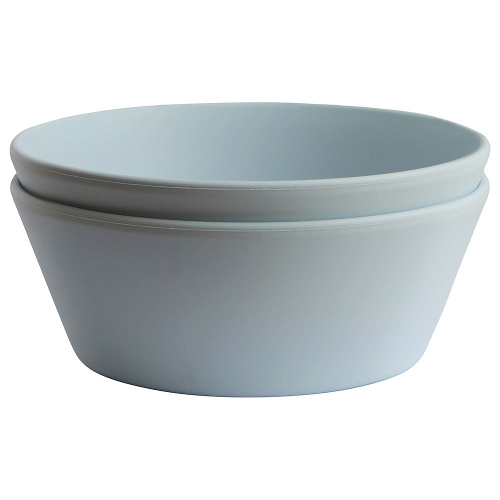 Mushie - Round Dinner Bowl - Pack of 2 - Powder Blue