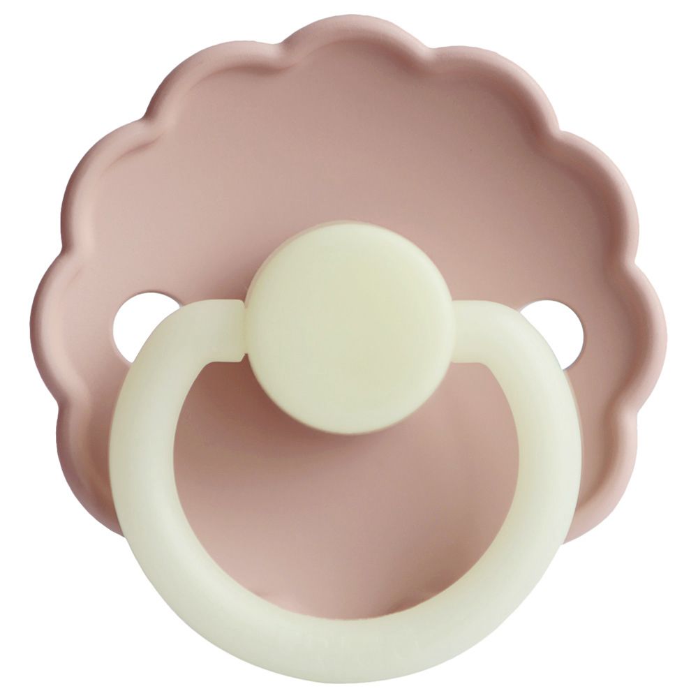 Frigg - Daisy Silicone Night Pacifier 0-6M S1 - Blush