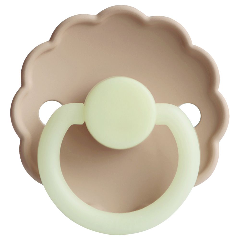 Frigg - Daisy Silicone Night Pacifier 0-6M S1 - Croissant