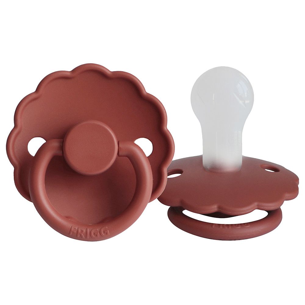 Frigg - S1 Daisy Silicone Pacifier - 0-6 Months - Baked Clay