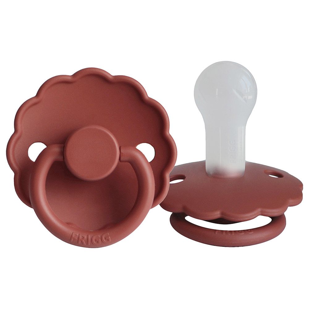 Frigg - S2 Daisy Silicone Pacifier - 6-18 Months - Baked Clay