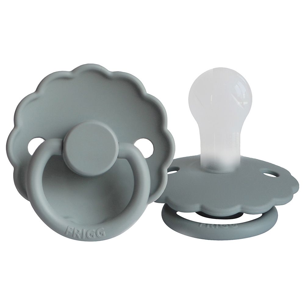 Frigg - S1 Daisy Silicone Pacifier - 0-6 Months - French Gray