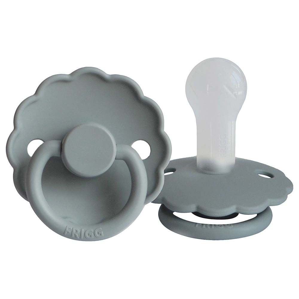 Frigg - S2 Daisy Silicone Pacifier - 6-18 Months - French Gray