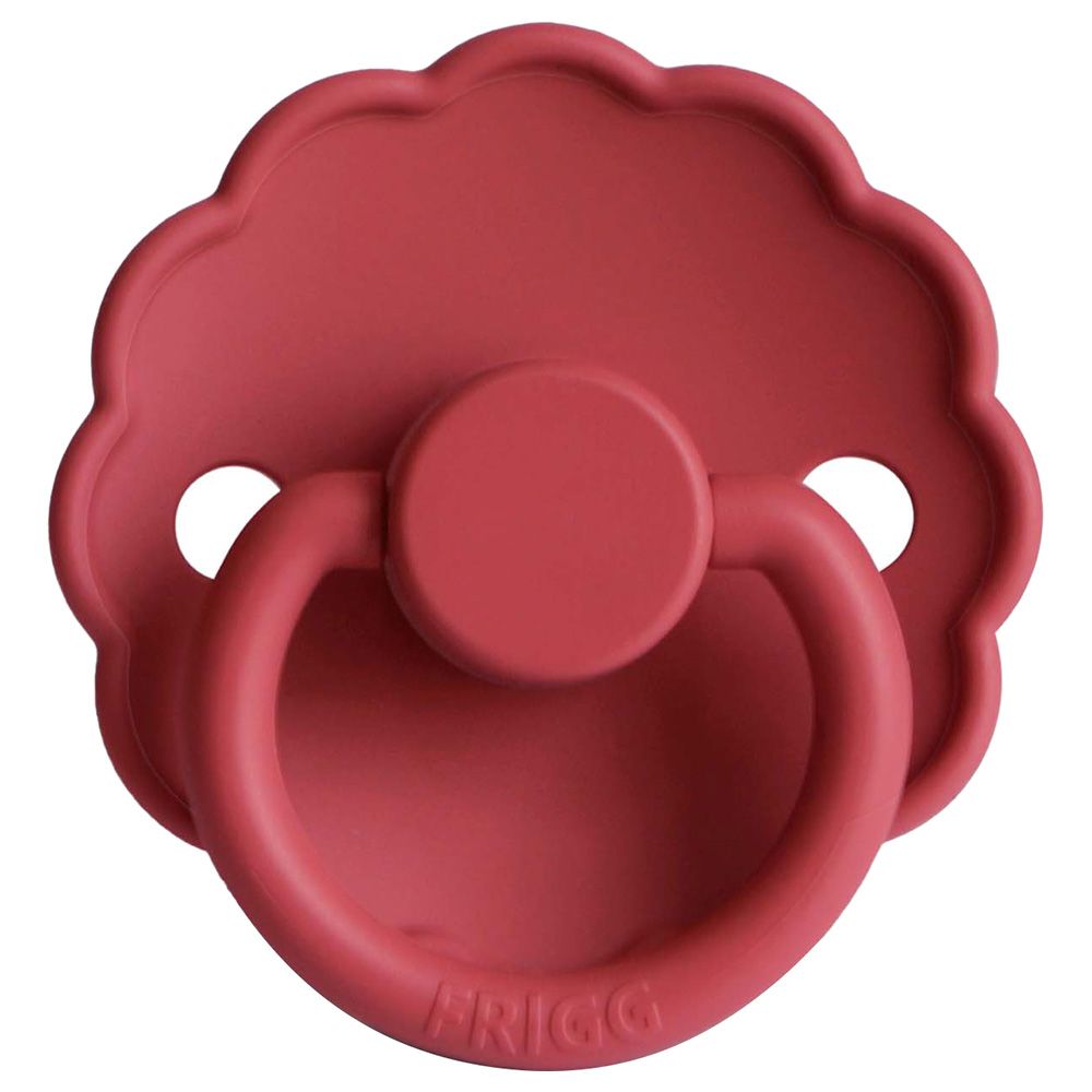 Frigg - S2 Daisy Silicone Pacifier - 6-18 Months - Scarlet