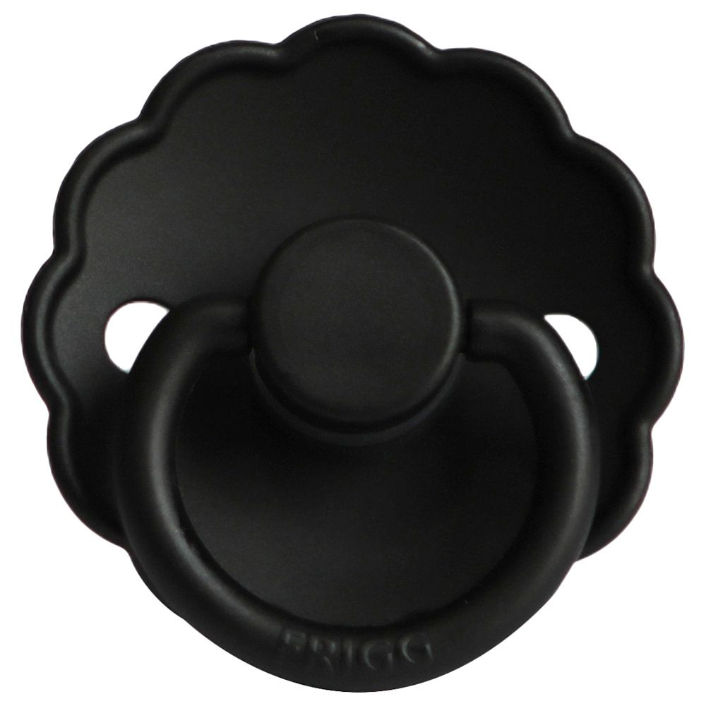 Frigg - S1 Daisy Silicone Pacifier - 0-6 Months - Jet Black