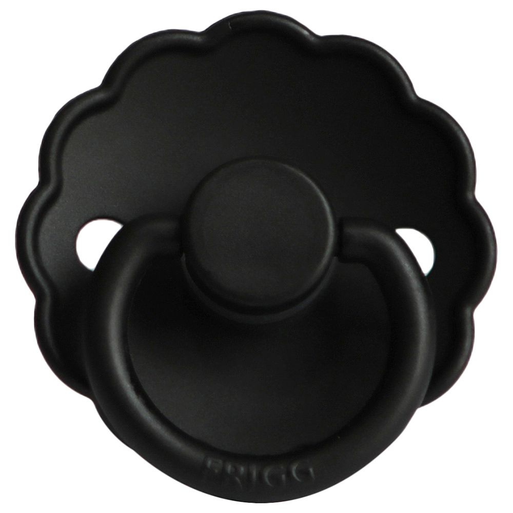 Frigg - S2 Daisy Silicone Pacifier - 6-18 Months - Jet Black