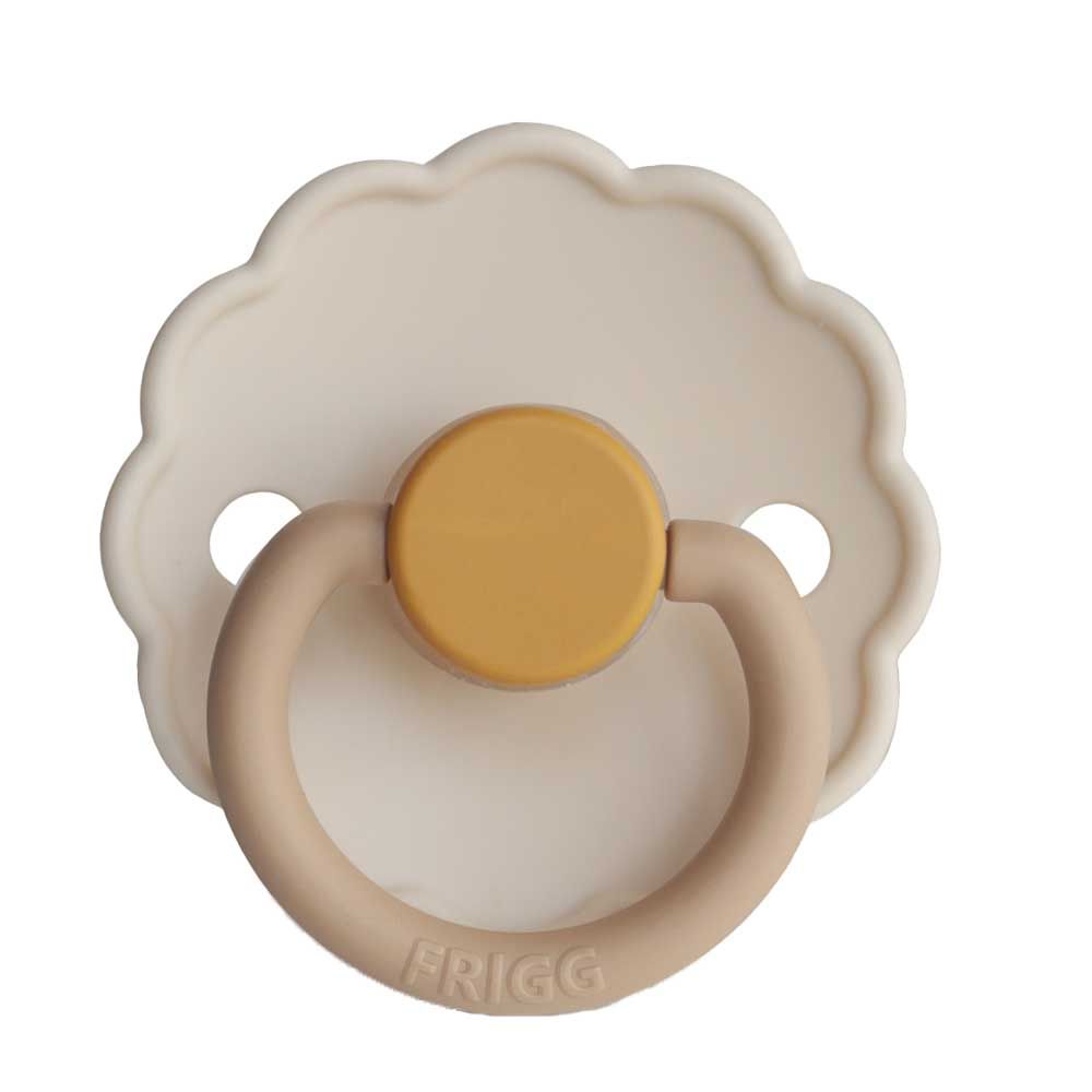 Frigg - Daisy Block Silicone Pacifier 0-6M S1 - Chamomile 