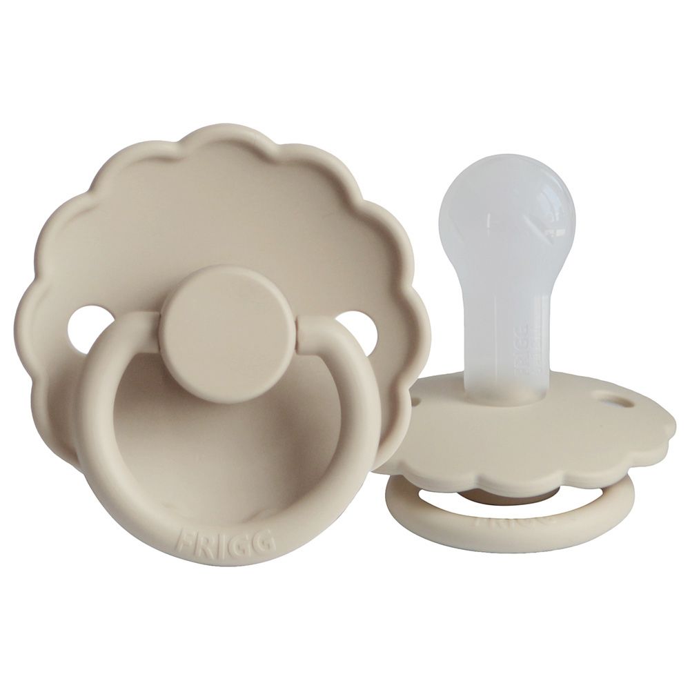 Frigg - S2 Daisy Silicone Pacifier - 6-18 Months - Sandstone