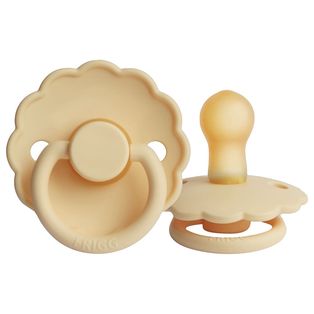 FRIGG - Daisy Latex Pacifier 0-6M S1 - Pale Daffodil