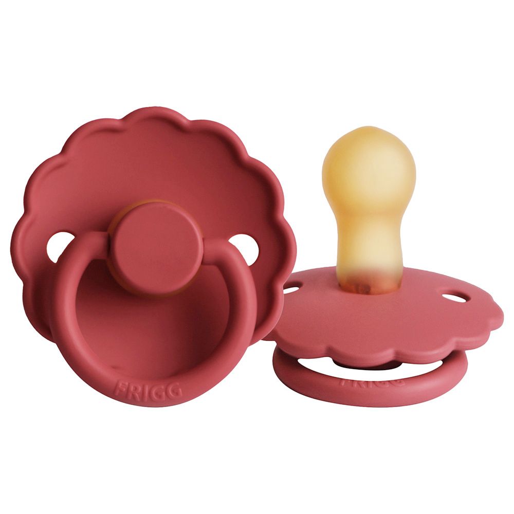 FRIGG - Daisy Latex Pacifier 0-6M S1 - Scarlet