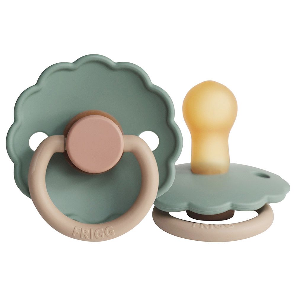 FRIGG - Daisy Block Latex Pacifier 6-18M S2 - Willow