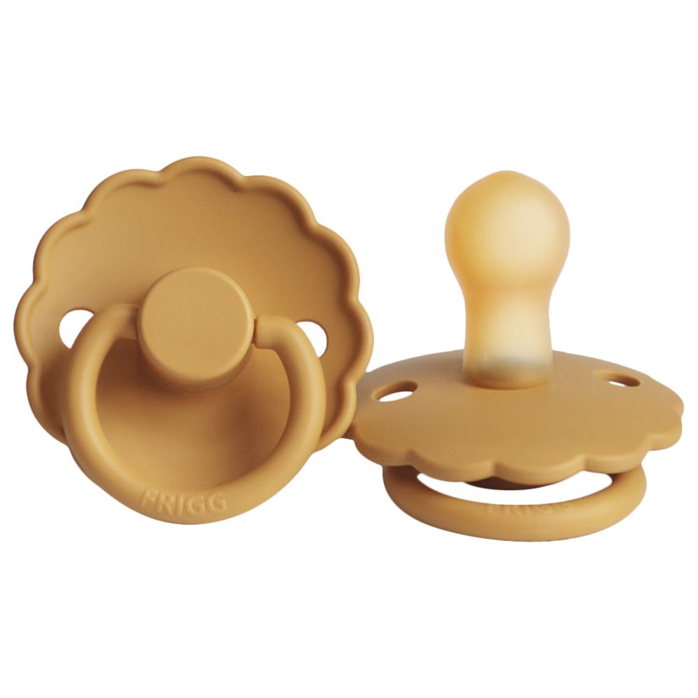 FRIGG - Daisy Latex Pacifier 0-6M S1 - Honey Gold