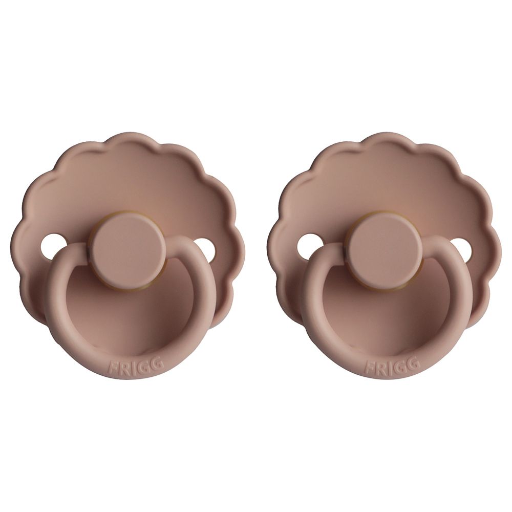 Frigg - Daisy Latex Pacifier 6-18M 2-Pack S2 - Blush