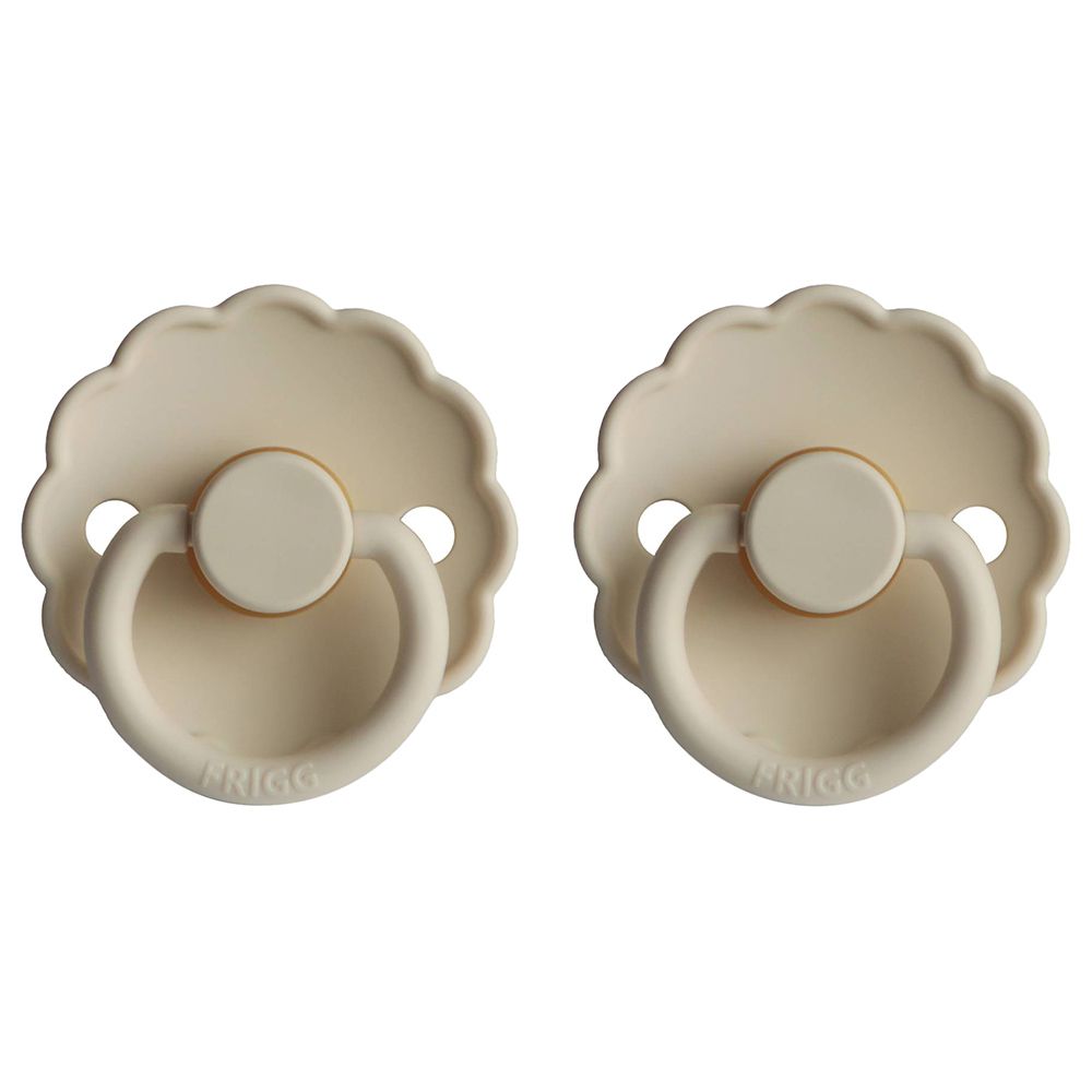 Frigg - Daisy Latex Pacifier 0-6M 2-Pack S1 - Cream