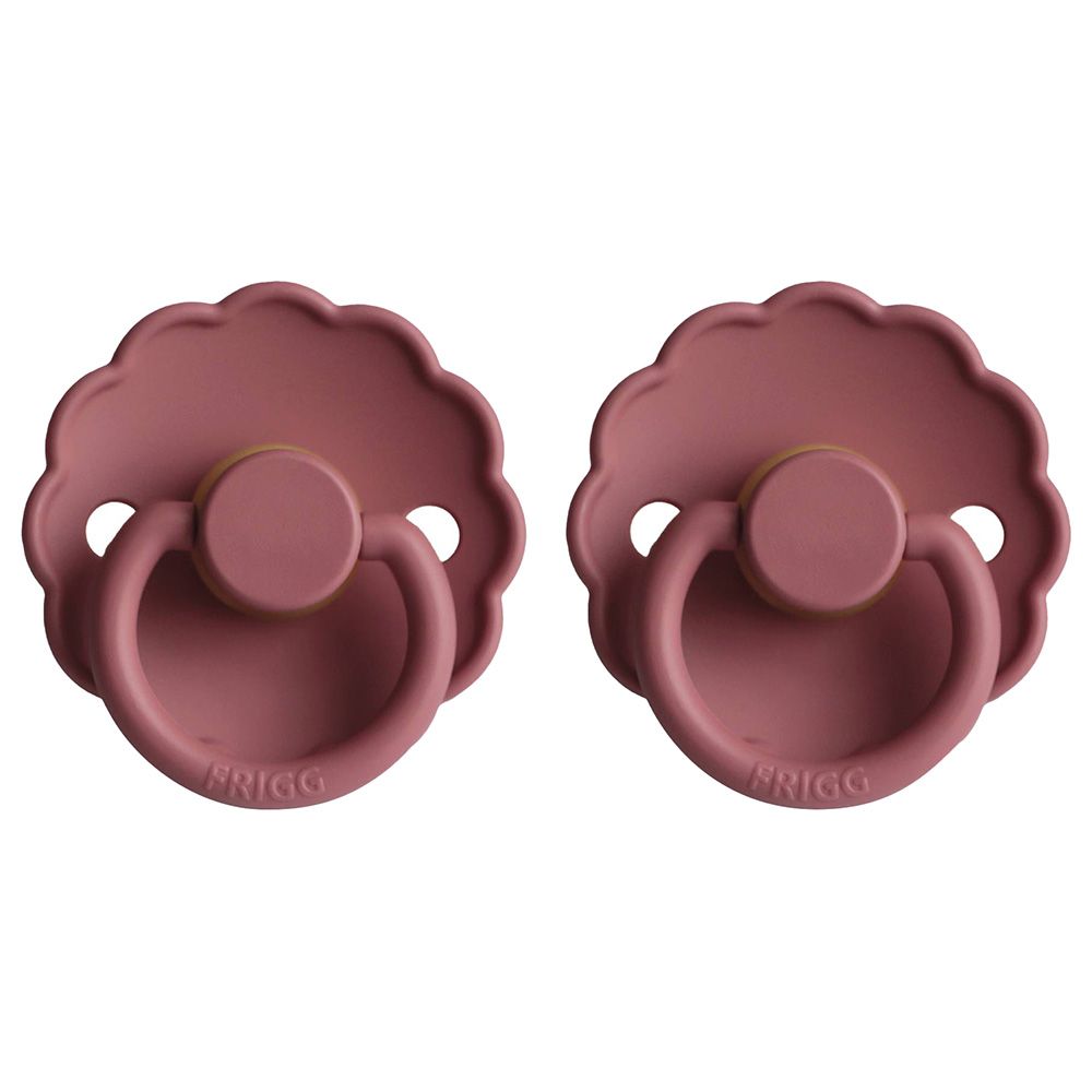 FRIGG New Daisy Latex Baby Pacifier 6-18M 2-Pack Cedar - Size 2