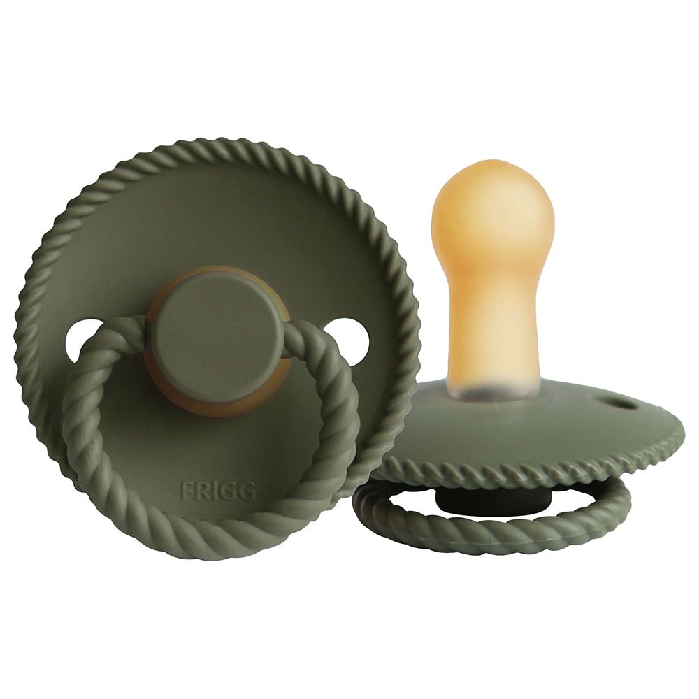 FRIGG - Rope Latex Pacifier 6-18M S2 - Olive