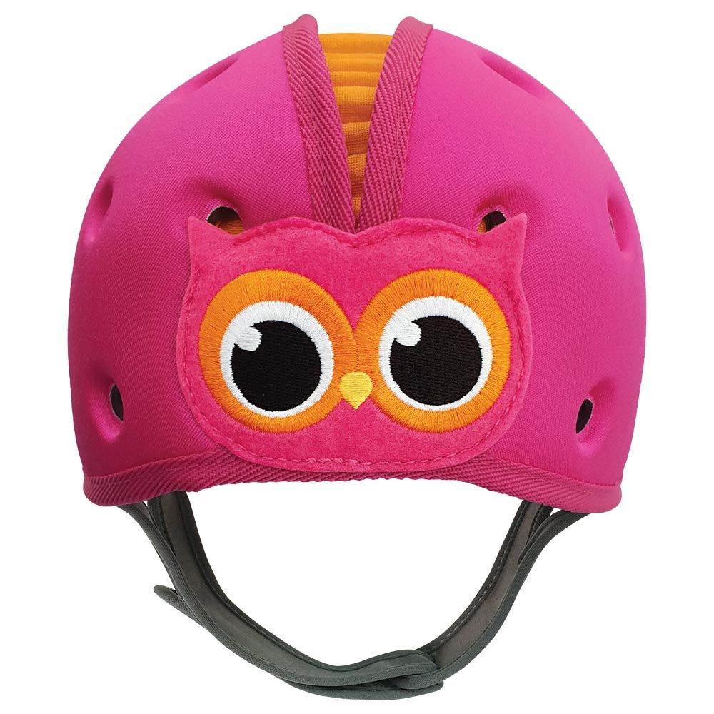 Safehead - Baby Soft Helmet For Babies - Pink Owl