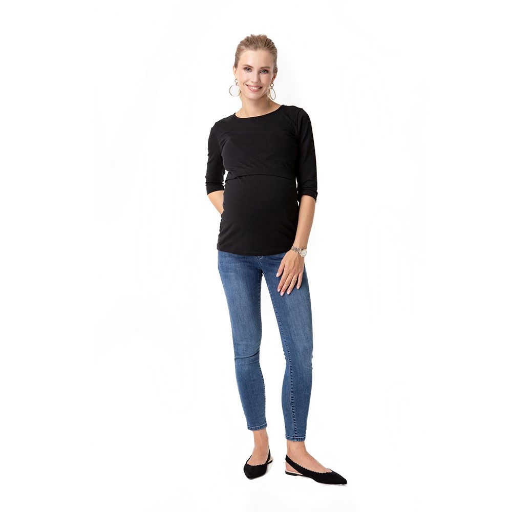 Accouchee - Super Soft Easy Top Cotton for Pregnancy - Black