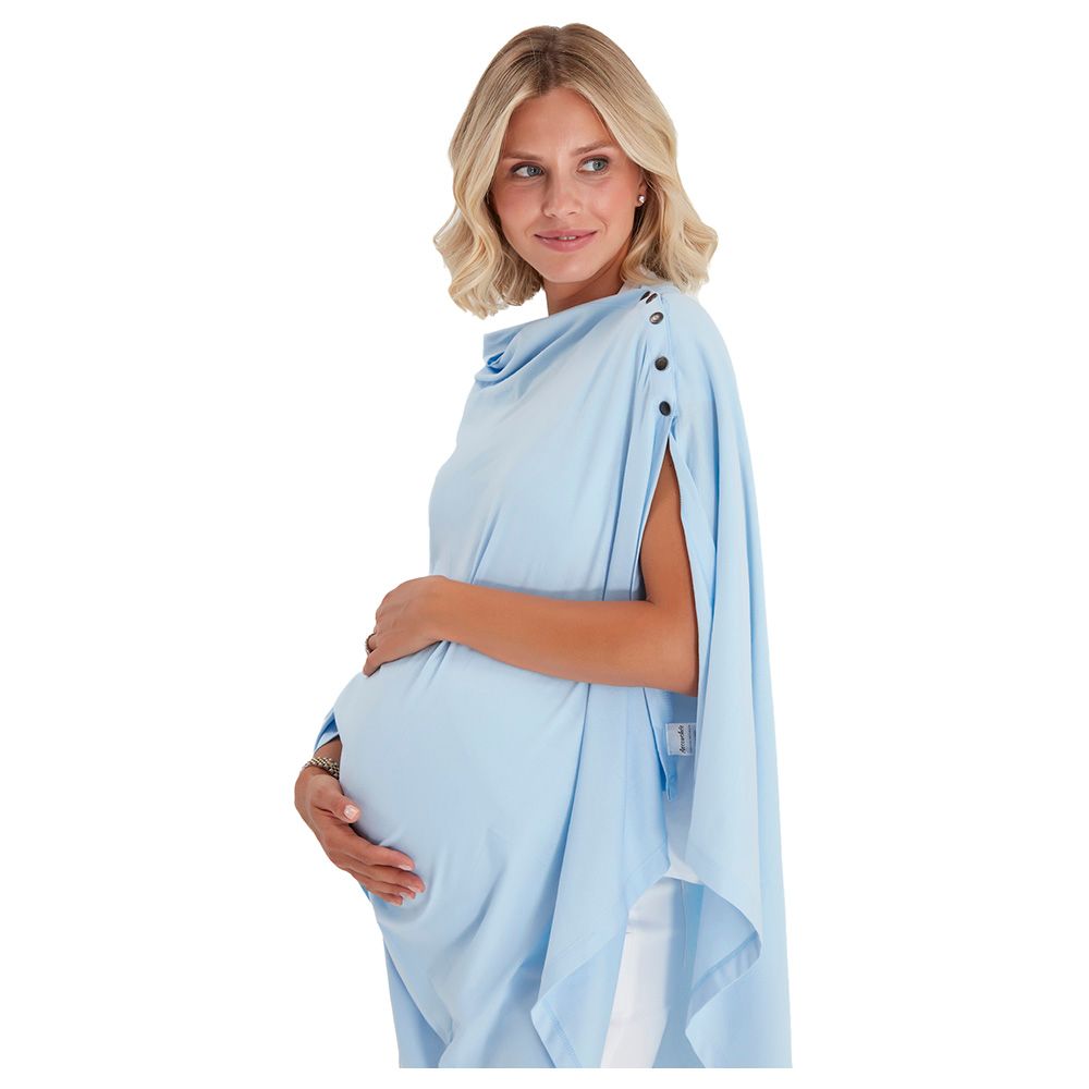 Accouchee - 4-In-1 Supreme Cotton Cape - Blue