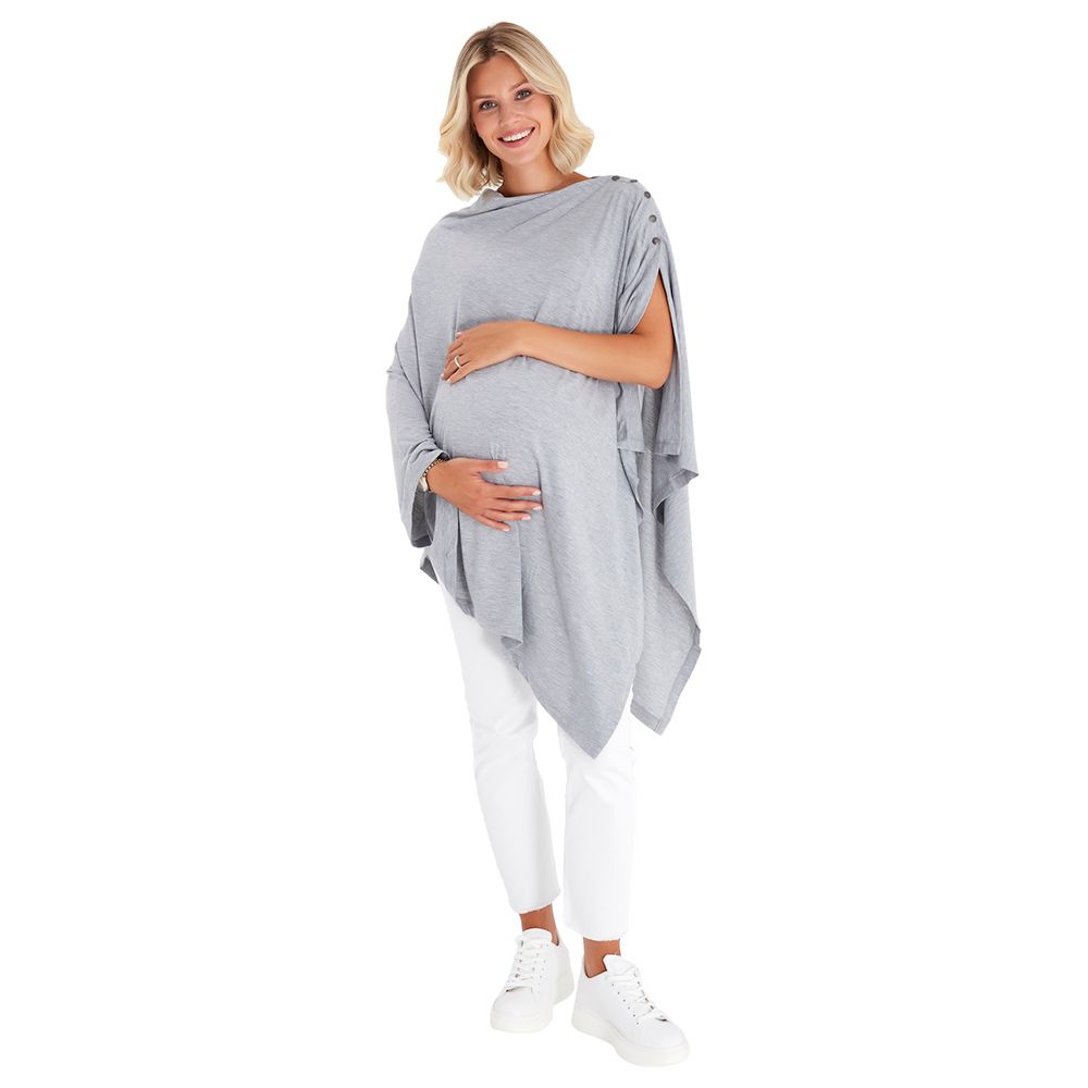 Accouchee - 4-In-1 Supreme Cotton Cape - Grey