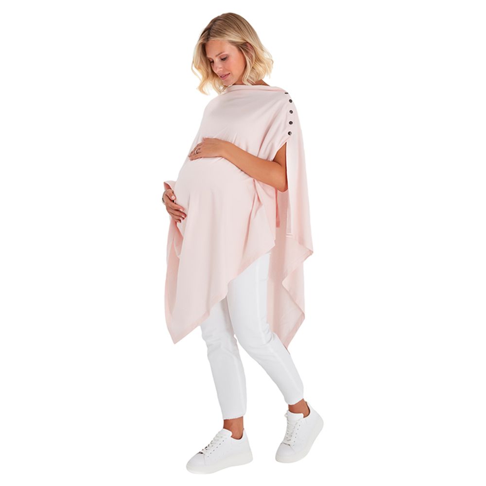 Accouchee - 4-In-1 Supreme Cotton Cape - Pink